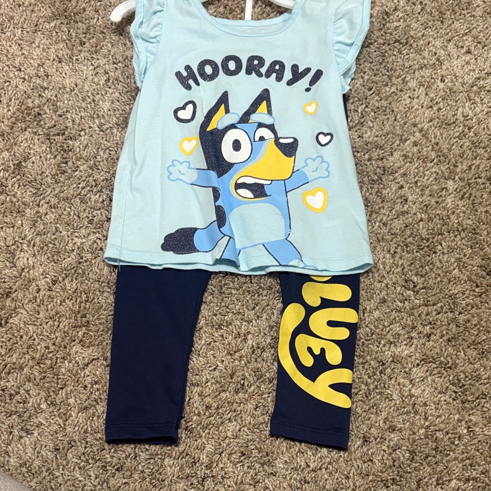 Bluey Kids Outfit with Graphic Tee and Leggings